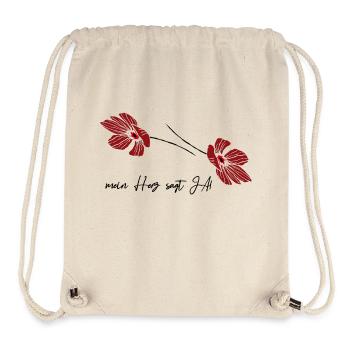 My heart says yes, flowers - Stanley/Stella Recycled Gym Bag - natural - Front