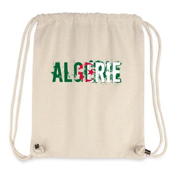 logo_flag_grunge_algerie_2 - Sac à cordon recyclé Stanley/Stella - blanc naturel - Devant