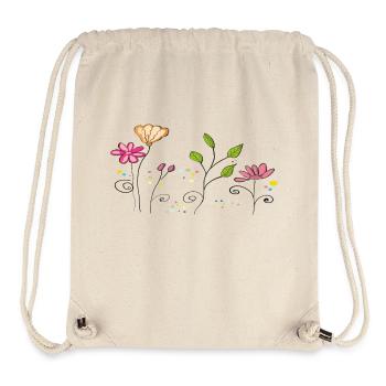 Prairie fleurie - Sac à cordon recyclé Stanley/Stella - blanc naturel - Devant