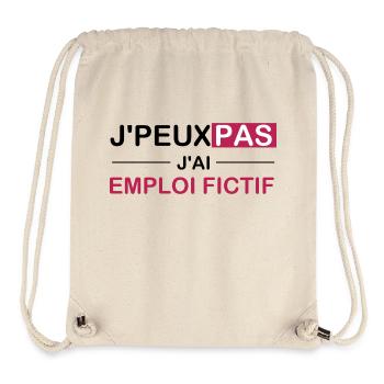 Ich kann nicht, ich habe einen fiktiven Job - Stanley/Stella recycelter Gym Bag - Naturweiß - Vorne