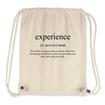 Experience | Erfahrung Definition Dictionary - Stanley/Stella recycelter Gym Bag - Naturweiß - Vorne