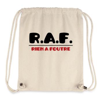R.A.F. - Rien à foutre :) - Sac à cordon recyclé Stanley/Stella - blanc naturel - Devant
