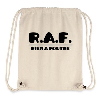 R.A.F. - Rien à foutre :) - Sac à cordon recyclé Stanley/Stella - blanc naturel - Devant