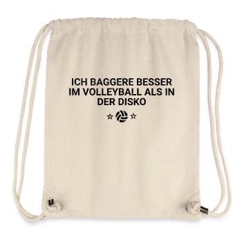 Volleyball Spruch T-Shirt Design - Stanley/Stella recycelter Gym Bag - Naturweiß - Vorne