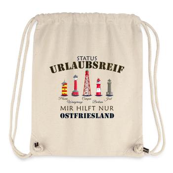 East Frisia ready for a holiday, German North Sea - Stanley/Stella Recycled Gym Bag - natural - Front