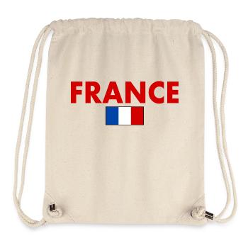 Frankreich - Stanley/Stella recycelter Gym Bag - Naturweiß - Vorne