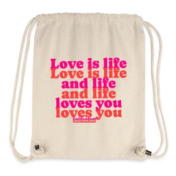 Love Is Life, Life Loves You, Courage XO752 - Stanley/Stella Recycled Gym Bag - natural - Front