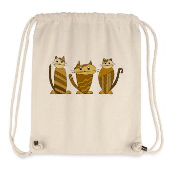 Katzen - Stanley/Stella recycelter Gym Bag - Naturweiß - Vorne