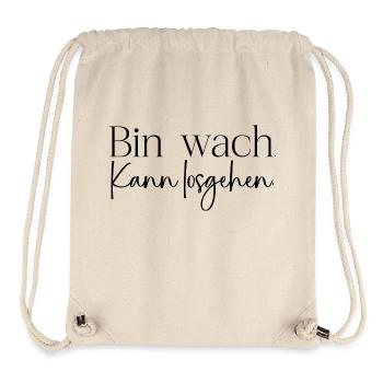 Bin wach - Stanley/Stella recycelter Gym Bag - Naturweiß - Vorne