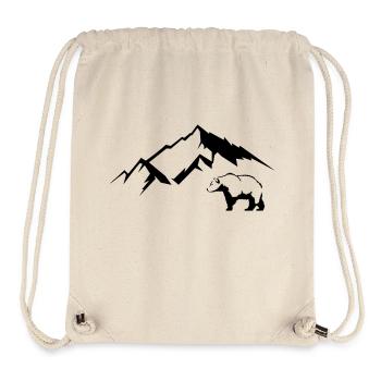 Bear Mountains - Stanley/Stella Recycled Gym Bag - natural - Front