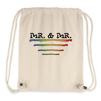 gay mr and mr schwule Hochzeit - Stanley/Stella recycelter Gym Bag - Naturweiß - Vorne