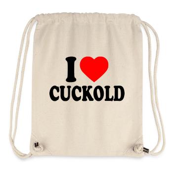 I love cuckold - Stanley/Stella Recycled Gym Bag - natural - Front