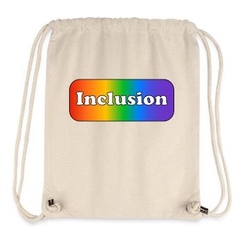 Inklusion Regenbogen - Stanley/Stella recycelter Gym Bag - Naturweiß - Vorne