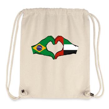 Brazil United Arab Emirates Heart - Stanley/Stella Recycled Gym Bag - natural - Front