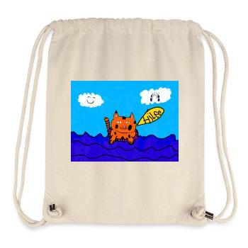 "This is Meow Lake" by Feline from Berlin - Stanley/Stella Recycled Gym Bag - natural - Front