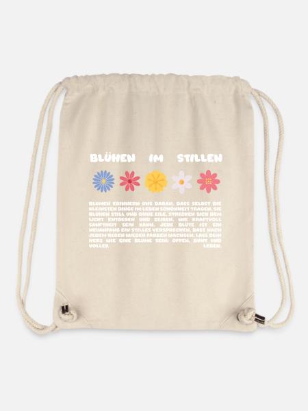 Blooming in silence - Stanley/Stella Recycled Gym Bag - natural