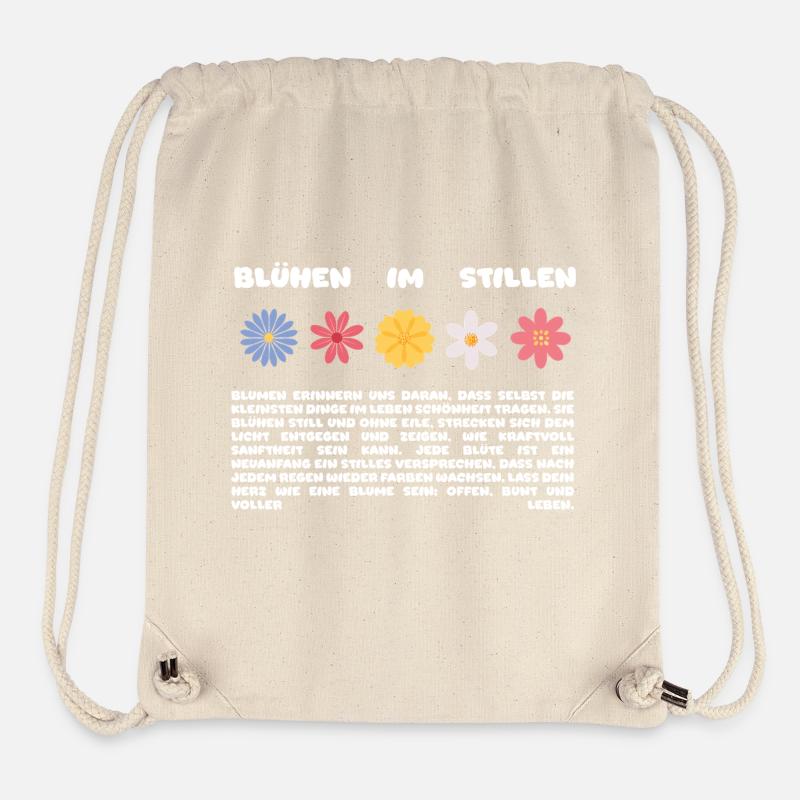 Blühen im Stillen - Stanley/Stella recycelter Gym Bag - Naturweiß