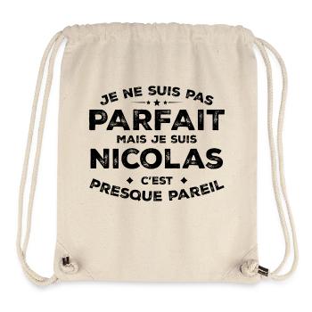 Nicolas A first name, an attitude Humour Nicolas - Stanley/Stella Recycled Gym Bag - natural - Front