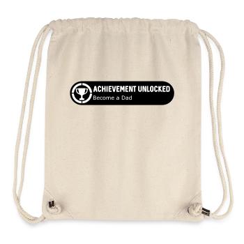 Achievement Unlocked: Become a Dad (w) - Stanley/Stella Recycled Gym Bag - natural - Front