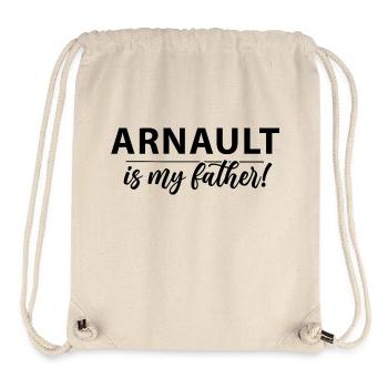 Arnault est mon père ! - Sac à cordon recyclé Stanley/Stella - blanc naturel - Devant