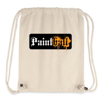 Paintball Logo, antique fonts with paint splatter - Stanley/Stella Recycled Gym Bag - natural - Front