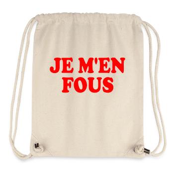 je m'en fous - Sac à cordon recyclé Stanley/Stella - blanc naturel - Devant