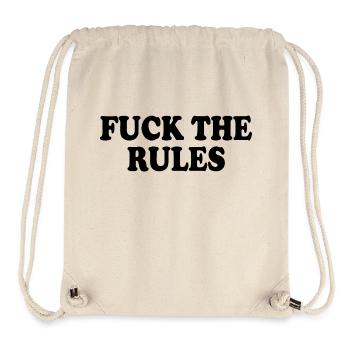 Fuck the rules - Sac à cordon recyclé Stanley/Stella - blanc naturel - Devant