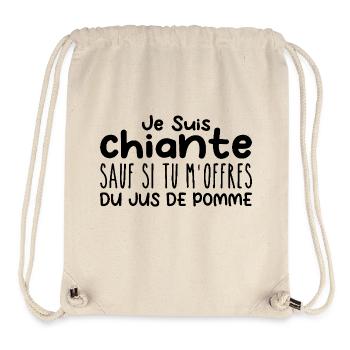 Woman who loves Apple Juice. Funny Design Humor - Stanley/Stella Recycled Gym Bag - natural - Front