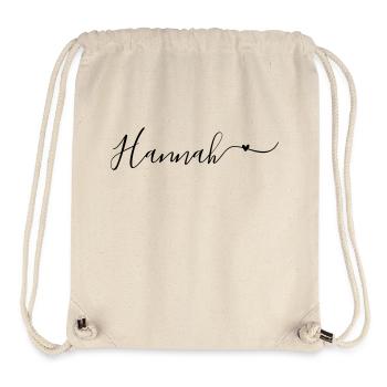 Hannah Name Vorname Dekorativ - Stanley/Stella recycelter Gym Bag - Naturweiß - Vorne
