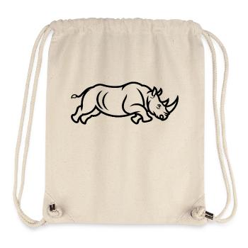 Mighty Rhino - Sauberes Tierdesign - Stanley/Stella recycelter Gym Bag - Naturweiß - Vorne