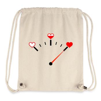 Love Barometer Heart Love Fuel Gauge - Stanley/Stella Recycled Gym Bag - natural - Front