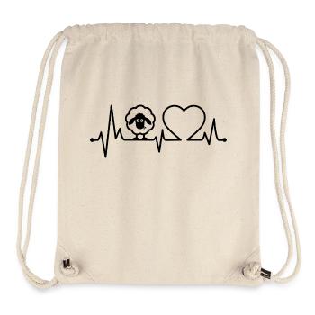 Sheep heartbeat - Stanley/Stella Recycled Gym Bag - natural - Front