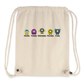 Wochentage Monster - Stanley/Stella recycelter Gym Bag - Naturweiß - Vorne