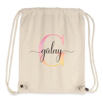 G | Monogram | Name | Gülay|Watercolor - Stanley/Stella Recycled Gym Bag - natural - Front