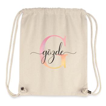 G | Monogram | Name | GözdeWatercolor - Stanley/Stella Recycled Gym Bag - natural - Front