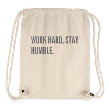 Work hard, stay humble. - Stanley/Stella Recycled Gym Bag - natural - Front