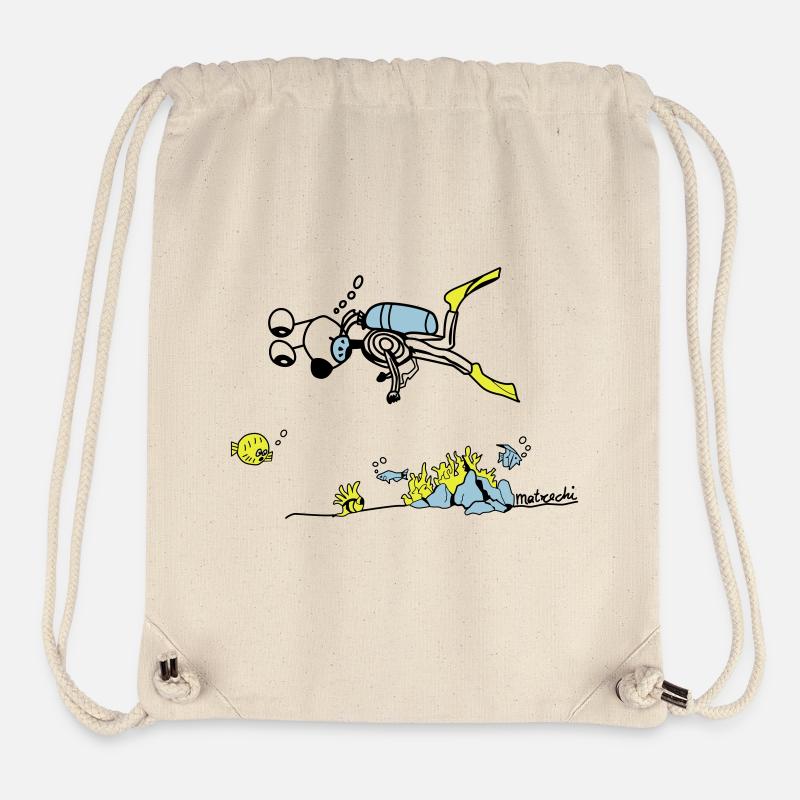 Matrechi liebt tauchen - Stanley/Stella recycelter Gym Bag - Naturweiß