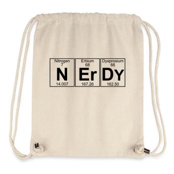 N-Er-Dy (nerdy) - Full - Sac à cordon recyclé Stanley/Stella - blanc naturel - Devant