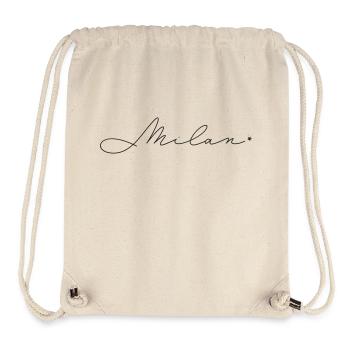 Name Milan - Stanley/Stella recycelter Gym Bag - Naturweiß - Vorne