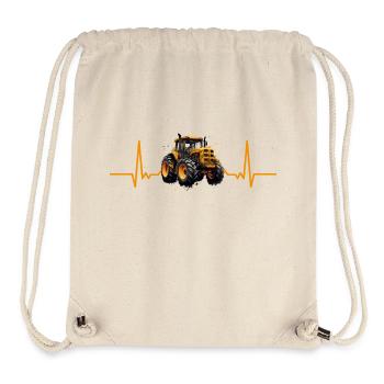 Herzschlag Traktor Bauern Geschenk Landwirt - Stanley/Stella recycelter Gym Bag - Naturweiß - Vorne