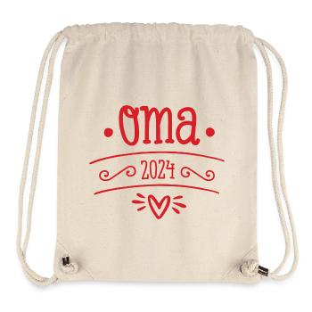 Oma 2024 Geschenk Geburt Enkelkind - Stanley/Stella recycelter Gym Bag - Naturweiß - Vorne