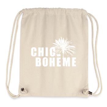 Chic Bohème Bohemian Beatnik shabby used look Palm - Stanley/Stella recycelter Gym Bag - Naturweiß - Vorne