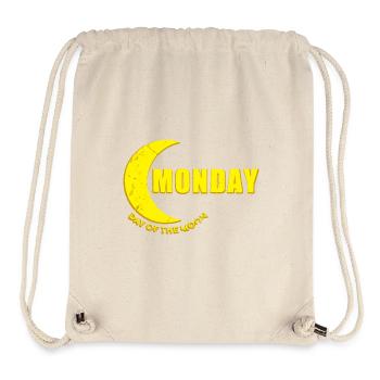 Monday Monday Moon Day Weekdays yellow used look - Stanley/Stella Recycled Gym Bag - natural - Front