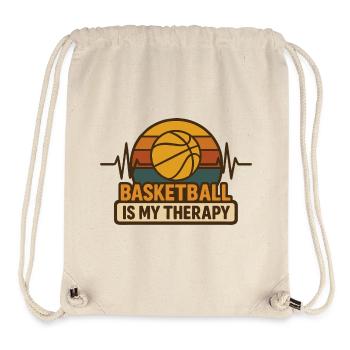 Basketball Meine Therapie Retro Basketball Humor Sport - Stanley/Stella recycelter Gym Bag - Naturweiß - Vorne