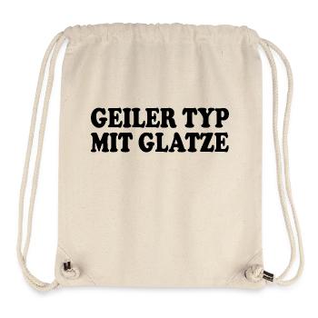 guy with bald head - Stanley/Stella Recycled Gym Bag - natural - Front
