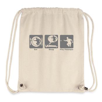 petanque ball eat sleep play - Stanley/Stella Recycled Gym Bag - natural - Front