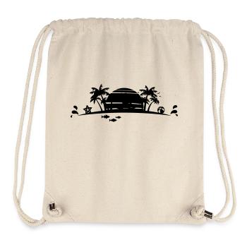 Sommer - Palmen Strand - Stanley/Stella recycelter Gym Bag - Naturweiß - Vorne