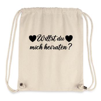 Willst du mich heiraten? - Stanley/Stella recycelter Gym Bag - Naturweiß - Vorne