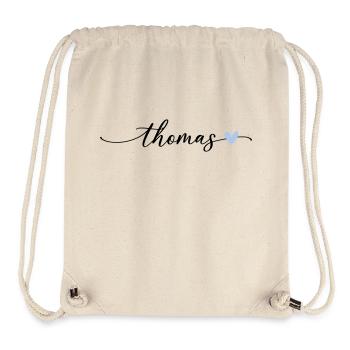 Thomas Name Calligraphy Font - Stanley/Stella Recycled Gym Bag - natural - Front