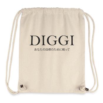 Diggi - Fighting for your goals - Stanley/Stella Recycled Gym Bag - natural - Front